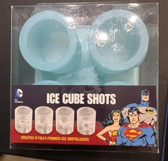 DC Comics Superheroes Frozen Formed Icon Ice Cube Shot 4-Pk In Gift box