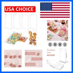 30PCS 7x4x0.7 Transparent PVC Box Candy Treat Box Party Favor Boxes Rectangle…