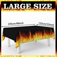 GZBJMYGS Flame Torch Tablecloths 8″ x (Rectangular), Multi Color
