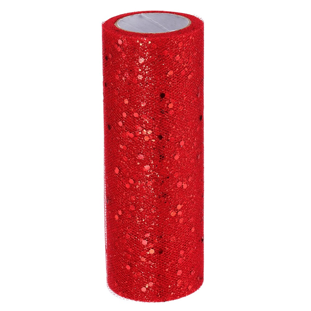Tulle Fabric Rolls 6″ by 10 Yards Fabric Spool Tulle for DIY, Red