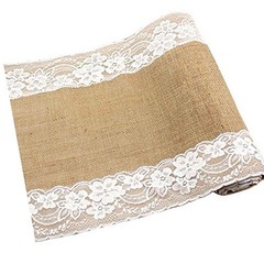 Awtlife 12 x 120 Inch Burlap Table Runner for Wedding Bridal Shower Baby