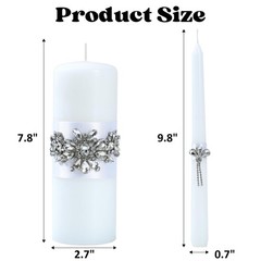 3 PCS Unity Wedding Candle Set 1 Pillar 2 Taper Candles Ceremony Decor