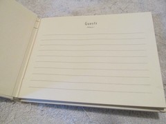UN-USED Hallmark Wedding / Party / Visitors White Guest Book Faux Leather
