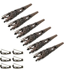 Corsage Decorative Holder, Alloy Lapel Pin Brooch Vase 42mm Bronze Tone