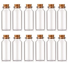 YTZOOLL 12Pcs/Set 30ml Glass Bottles Cork Stoppers DIY Decoration 30ml-12pcs