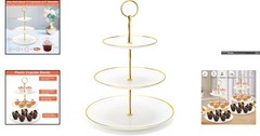 Versatile 3-Tier Serving Tray – Stunning Presentation for Cupcakes & Treats