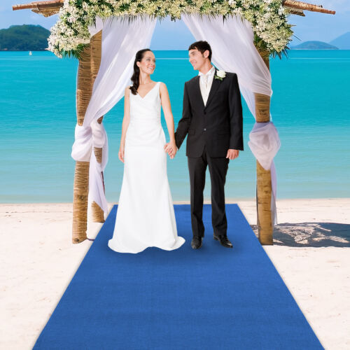 360GSM Blue Carpet Runner Wedding Award Party Event Aisle Rug DIY Cutting 3*33ft