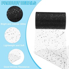 Tulle Fabric Rolls 6″ by 50 Yards Fabric Spool Tulle for DIY, Black