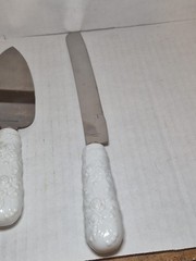 Ceramic Wedding Cake Knife & Server