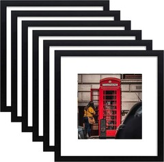 8×8 Picture Frame Set of 6, Display Pictures 5×5 with Mat or 8×8 Without Mat …