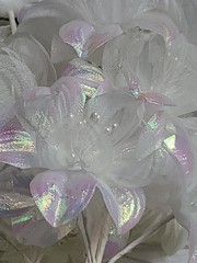 Wedding Floral Bundle Of 33 Pieces/white/Ivory/Iridescent/Picks/Stems/Flower/Lot