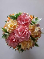 Handmade Paper Flowers Vase Wedding Party Home Office Outdoor Table Decoration