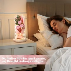 Mother’ s Day Gifts Forever Flowers Bouquet, Preserved Pink Rose