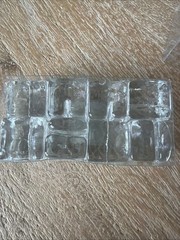 Pottery Barn Placecard Holders Clear Glass Cubes Wedding Shower Display Set 8