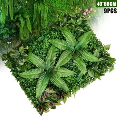 9*Artificial Plant Wall Panel Grass Hedge Vertical Garden Backdrop Decoration US