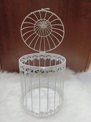 Bird Cage Wishing Well Alternative For Wedding Money Gift Round Metal Birdcage