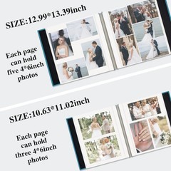 Self Adhesive Photo Album, Sky Blue Scrapbook Album with DIY 40 Blank Pages, …