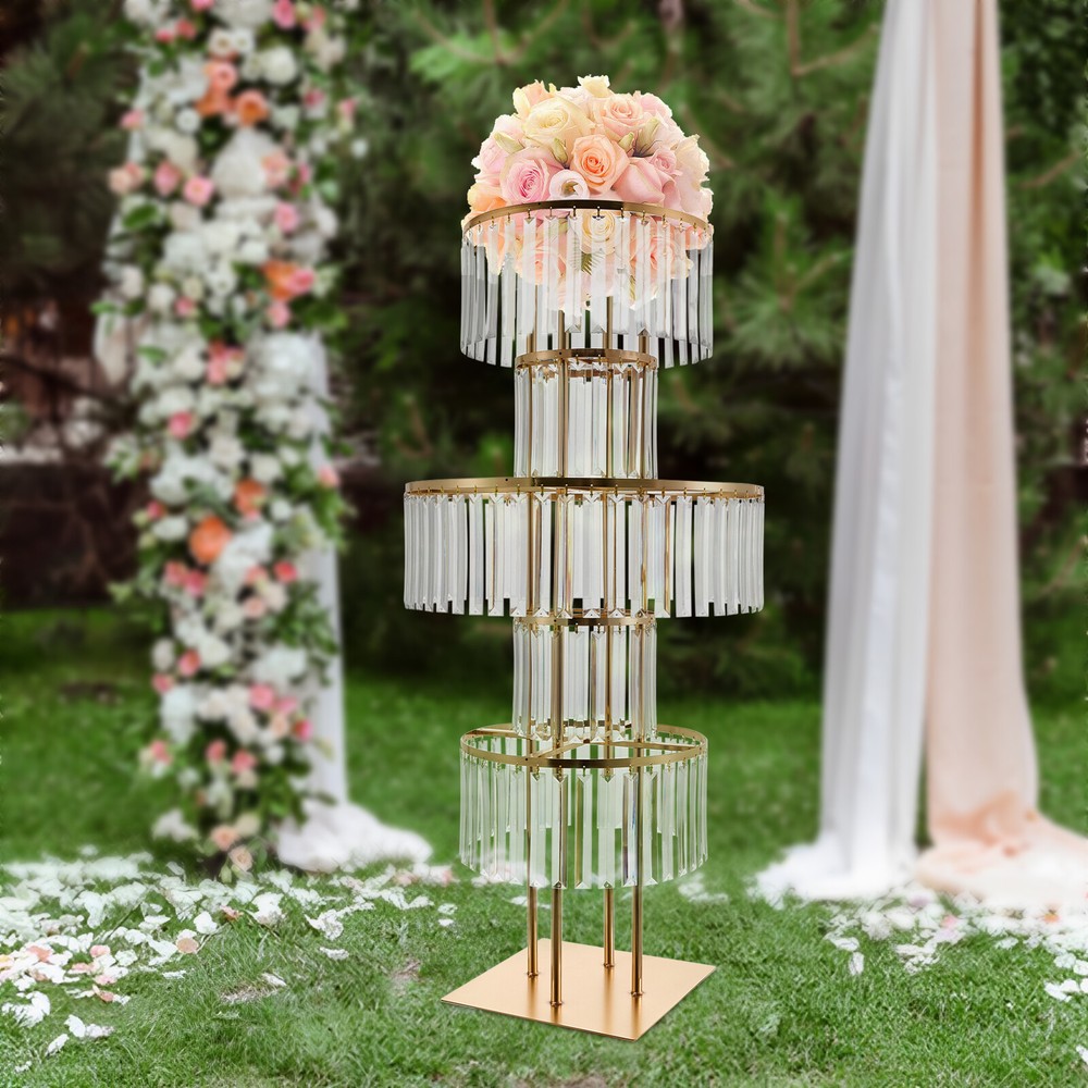5 Tiers Round Flower Stand for Wedding Wedding Centerpieces Flower Stand