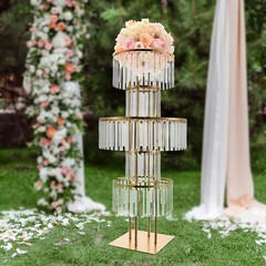 5 Tiers Round Flower Stand for Wedding Wedding Centerpieces Flower Stand