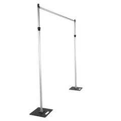 10x10ft Adjustable Wedding Backdrop Stand Background Curtain Pipe Stage Stand US