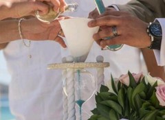 The Paradise Wedding Unity Sand Ceremony Hourglass by Heirloom Hourglass