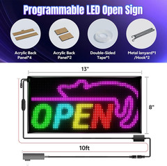 Programmable LED Open Sign with App Control for Cafes and Bars
