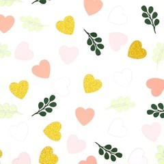 200PC Heart Wedding Confetti Greenery Pink and sage green heart confetti