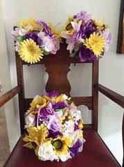 Wedding flowers bridal bouquets decoration sunflowers lavender purple or u pick