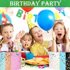 Agaommio 30pcs Party Favor Bags for Kids 30pcs Polka Dot Pattern 6colors