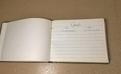 Leather Guest Book Green W/ Gold Gild