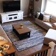 Allusive Boundaries Indoor Area Rug – Midnight – 8 ft x 10 ft by Sunnydaze