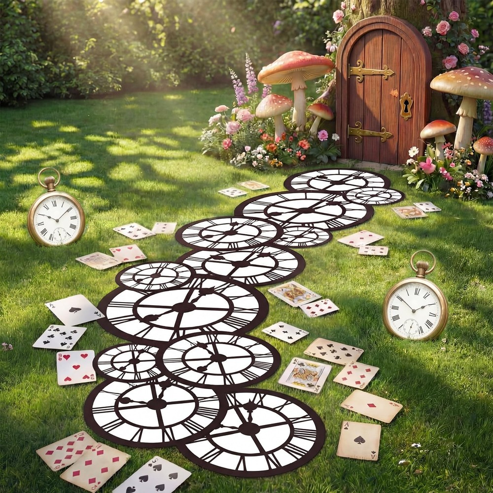 1 Pcs Wonderland Party Decoration Aisle Runner Rug Carpet for Wonderland Tea …