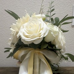 Ansofi Bridal Bouquet Artificial Flowers Silk Rose