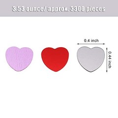 100 Gram Metallic Heart Confetti Heart Sequins for Valentine’s Day Wedding