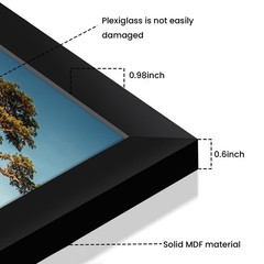 13×19 Picture Frame Set of 5, Black Poster Frame, Display Pictures 11 x 17 wi…