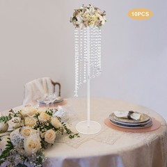 10PCS 80cm/31.5in Wedding Flower Vase Clear Acrylic Floral Stand for Table