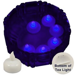NEW 6 Purple Led Floating Floral Tea Light Candle for Wedding Centerpiece Decor