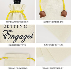 Wedding Wine Bag Engagement Gifts for New Couples, Mr and Mrs Marriage Wedding G
