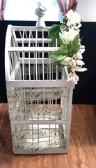 White Bird Cage Wedding Shower Party Card Holder – Ring Pillow -Book for Ideas