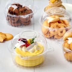 ct Cupcake Holders Individual Cupcake Containers, Disposable Clear Plastic 100