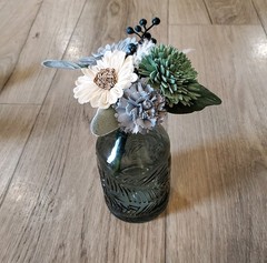 Dusty Blue Wedding Centerpieces for Jars Sage Sola Wood Flower Bouquets Shower