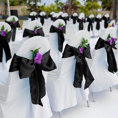 4x Table Runner 12″ x 108» Black Satin Bright Silk Smooth Wedding Party Banquet