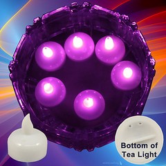 NEW 24 Pink Led Floating Floral Tea Light Candle for Wedding Centerpiece Decor