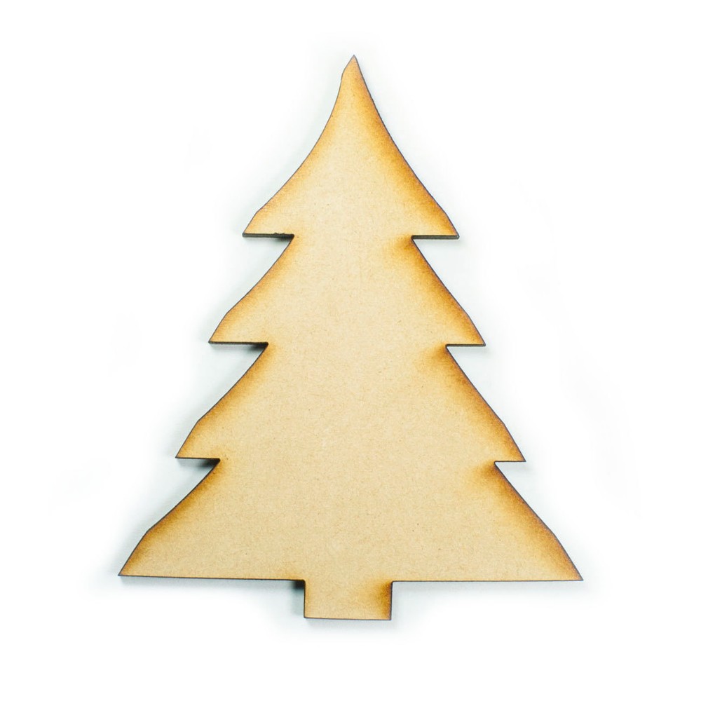 MDF Wood Wooden Shape Shapes Christmas Tree Cutout Craft Home Room Decor Kids