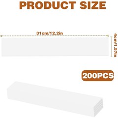 200Pcs Invitation Belly Bands, Clear Vellum 31x4cm/12.2×1.57in, 200pcs