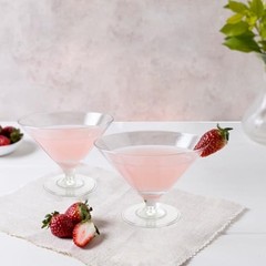 100 Pack Plastic Martini Glasses 5 Oz Mini Dessert Cups – Clear Cocktail Glasses