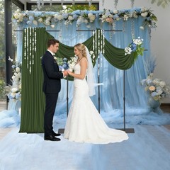 Black Wedding Backdrop Stands 80-240cm Adjustable Height Backdrop Stands 4PCS
