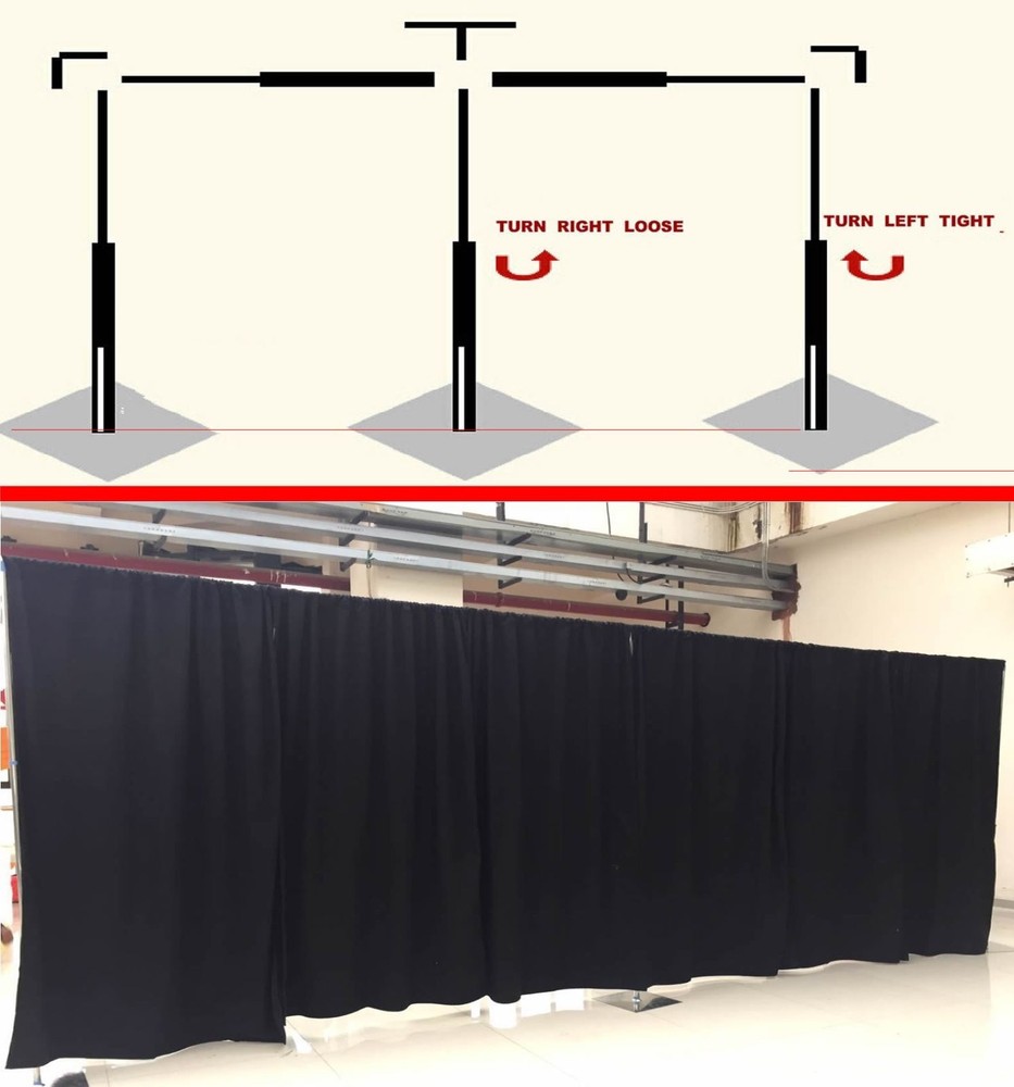 3x6M Telescopic Heavy Duty Pipe and Drape Kit Wedding Backdrop Frame Stand