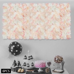 6 Pcs Artificial Flower Wall Silk Floral Backdrop Party Wedding Decoration Panel