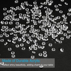 4000Pcs Acrylic Wedding Table Diamonds 6mm Crystals Gems White